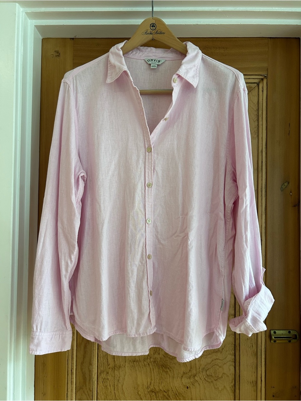 Orvis Pale Pink Women's Long-Sleeve Button-Down Shirt
